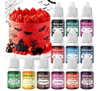 12 Colours Gel Food Colouring - Icing Gel Colours Set with Gloves, Food Colouring for Cake Decorating, Baking, Macarons, Buttercream, Easter Eggs and DIY Crafts -Vegan, Non Gluten (6 g Each)