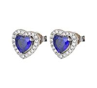 12 Colours Heart Crystal Stud Earrings Minimalist Earrings Jewellery for Women Girls Indian Bridal Earrings, one size, Metal, No Gemstone