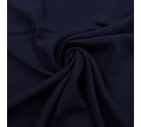 12 Colours Premium Heavy Plain Dyed Chiffon Soft Georgette Sheer Dress Fabric (1 Metre, Navy Blue 7494)