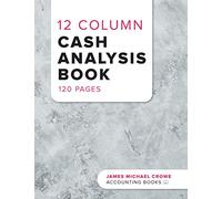 12 Column Cash Analysis Book: Small Business Accounts Book | 120 Pages