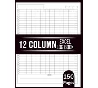 12 Column Ledger Book: Accounting Log Book for Bookkeeping, Income & Expense Tracker, Financial Record Register, Large Format Business Ledger Journal | 150 Pages - 8.5 x 11 in | Black Cover