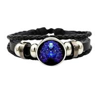 12 Constellation Bracelet Portable Multilayer Astrology Leather