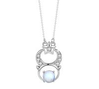 12 Constellation Horoscope Astrology Necklaces Sterling Silver Moonstone Crystal Pendant Zodiac Necklace Creative Jewelry Gifts for Women Girlfriend Mother,taurus