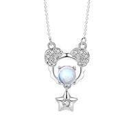 12 Constellation Horoscope Astrology Necklaces Sterling Silver Moonstone Crystal Pendant Zodiac Necklace Creative Jewelry Gifts for Women Girlfriend Mother,aries