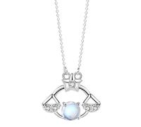 12 Constellation Horoscope Libra Astrology Necklaces Silver Moonstone Crystal Pendant Necklace Exquisite Jewelry Gifts for Women Girlfriend Mother