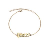 12 Constellation Mother and Daughter Chain Layer Anklet Women's Anklet Jewelry Anklet of The Rings Book Set Original Text (K, One Size)