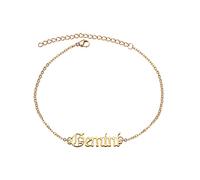 12 Constellation Mother and Daughter Chain Layer Anklet Women's Anklet Jewelry Anklet of The Rings Book Set Original Text (H, One Size)