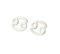 12 Constellation Silver Stud Earrings, Cancer (22Nd June - 22Nd July) Mini Dainty S925 Sterling Silver Astrology Horoscope Zodiac Stud Earrings for Women Teen