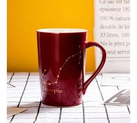 12 Constellations Mugs Coffee Milk Cups Ceramic Breakfast Water Cup Porcelain Red 420ml Scorpio