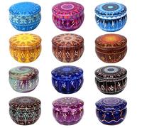 12 Constellations Scented Candles Gift Set 2.5oz Strong Fragrance Aromatherapy Candles 100% Natural Soy Wax Portable Travel Tin Jar Candles for Birthday Valentine's Day Bath Yoga Home Decoration Gifts