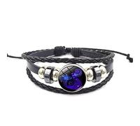 12 Constellations Zodiac Time Stone Multilayer Woven Beaded Bracelet Accessories for Women and, Party Jewellery Birthday Gift,Aquarius Comfortable