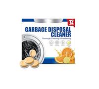 12 Count / 1 Box Garbage Disposal Cleaning Tablets Fast Dissolving Formulas to Remove Grease and Food Residues for Machine Garbage Disposal Deodorizer Tablets