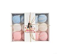 12 Count Macaron Color Christmas Ball Pendant Decorations for Christmas Tree and Seasonal Party Display (pink blue white)