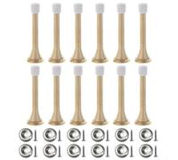 12 Count Spring Door Stops for Protecting Your Home's Walls and Doors (Gold)