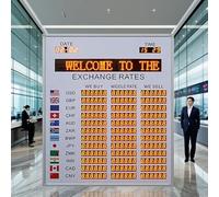 12 Countries Exchange Rate Display, Exchange Rate Clock, U Disk Content Update, 25-key Remote Control, Highlight LED Digital Tube, Power-off Data Is Stored for 7 Days for Banks and Financial Companies