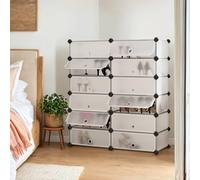 12 Cube Interlocking Storage Unit, White