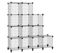12 Cube Storage Shelf Wire Metal Grid Diy Modular Cabinet Bookcase Bookshelf New