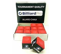 12 Cubes/PIECES - 1 BOX of RED Home, Pub, Club Pool Tables CUE TIPS CHALKS