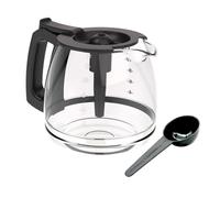 12-Cup Glass Coffee Carafe Replacement, Universal and Adjustable, Black Lid and Handle