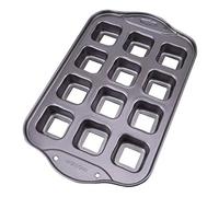 12 Cup Mini Square Tart Cheesecake Pan,Non-Stick Pie Quiche Baking Pan,Baking Cookie Dessert Cake Cupcake Mold Tools,Metal Muffin Tray, Removable Oven Bakeware Pan,DIY Chocolate Baking Dish Form Mould