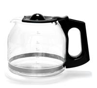 12-Cup Replacement Glass Coffee Carafe Compatible with Black and Decker Coffee maker Model CM0915BKD, Black Handle with Extra Lid, Product Height: 5.9 inch.