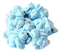 12 Cute Blue Baby Rabbits Cupcake Toppers Cake Decorations