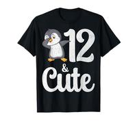 12 & Cute Penguin 12th Birthday Party Twelve Years Old T-Shirt