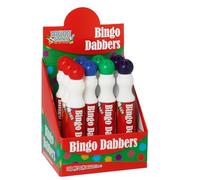 12 Dabbers- 4 Assorted Bingo Dabber Pens Non-Drip Markers Red, Blue, Green, Purple Ink for Bingo Game House Party and Get Together
