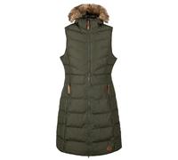 Trespass Womens Gilet Audrey - Longer Length Body Warmer Hooded With 2 Pockets, Ladies Gilet with Hood, Longline Padded Gilet, Sleeveless Jacket, Puffer Coat