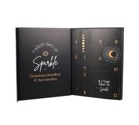 12-Day Crystal Jewelry Advent Calendar - Surprise Gemstone Bracelets, Earrings, and Necklaces Daily, Countdown to Christmas with Healing Crystals, Ideal for Crystal Enthusiasts