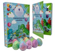 12-Day Dinosaur Advent Calendar 2025 - Kids Bath Bomb Calendar with Dinosaur Toy Surprise - Egg Bath Bombs - UK Seller