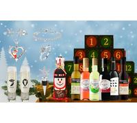 12 Days Christmas Wine and Jewellery Advent Calendar Gift Set: B