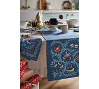 '12 Days of Christmas' Festive Print 100% Cotton Table Runner Ulster Weavers Green One Size
