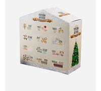 12 Days of Christmas Popcorn Gift House 350g. Festive Popcorn Advent Calendar, Full Size Bag of Popcorn Behind Every Window
