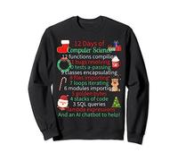 12 Days of Computer Science Christmas Themed Winter Holidays Sweatshirt