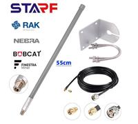12 dBi Helium Hotspot Antenna for RAK, Nebra, Bobcat 300, MNTD HNT Miner, 915MHz LoRaWAN, with for 3M Low Loss Cable and N to SMA Adapter, for OMNI-Directional