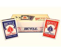 12 Decks Bicycle Rider Back Playing Cards Jumbo Index (6 red & 6 blue)