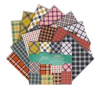 12 Designs Vintage Stripe Style Patterned Paper Pack, 24 Sheets Plaid Scrapbooking 6x6 Inch Single Sided Plaid Decorative Craft Paper for Cards DIY Crafts Scrapbooking Albums (A)