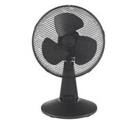 Igenix DF1210 12" 3 Speed Oscillating Quiet Operation Desk Fan White