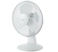 Igenix DF1210 12" 3 Speed Oscillating Quiet Operation Desk Fan White