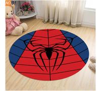 (#12, Diameter 100cm) Marvel The Avengers Spiderman Round Rug Bedroom Carpet Doormat Non-slip Mat