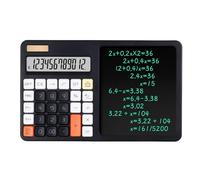 12 Digit Solar Calculator Large Screen Display Power Business Finance Accounting Calculator with Writing Board Portable Solar for Student