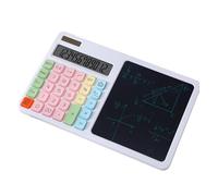 12 Digit Solar Calculator Large Screen Display Power Business Finance Accounting Calculator with Writing Board Portable Solar for Student