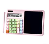 12-Digit Solar Calculator, With LCD Writing Board Drawing Tablet Digital Electronic Calculator With Writing Pad For Office Work School Study(Purple)