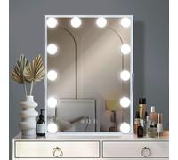 12 Dimmable LED Hollywood Vanity Mirror 30x41cm Hollywood Mirror White One Size