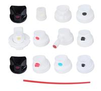 12 Divisions Additional Polystyrene Sprinkle Paint Nozzles Assortment for Artistic Undertakings and Productions Different Measurements Designs Nozzles