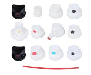 12 Divisions Additional Polystyrene Sprinkle Paint Nozzles Assortment for Artistic Undertakings and Productions Different Measurements Designs Nozzles