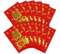 12 Double Happiness Traditional Chinese Red Envelopes for Wedding. Lucky Money Pocket, Hong Bao for Wedding