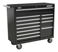 12 Drawer Black Portable Tool Chest With Locking Mobile Storage - 1050mm X 465mm X 1050mm