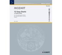 12 Easy Duets for 2 Descant Recorders Wolfgang Amadeus Mozart Book [Softcover] 2